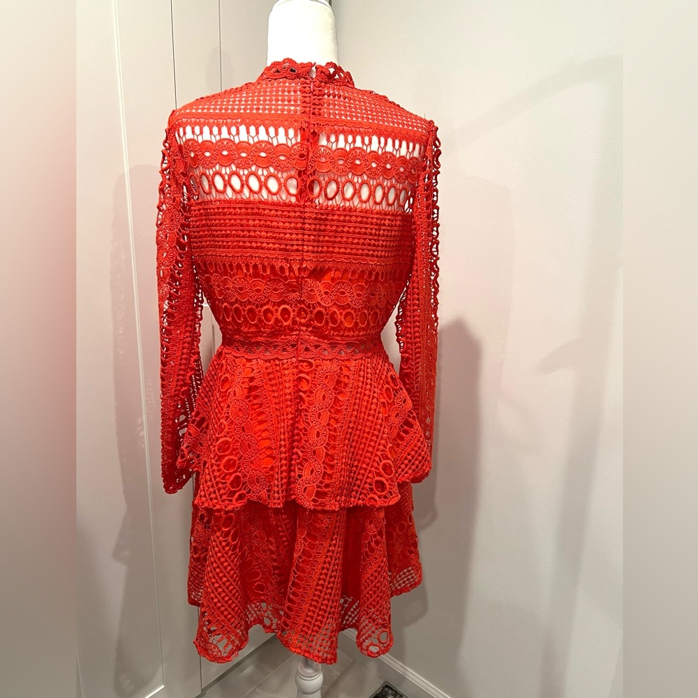 Endless Rose Vibrant Red Lace Dress - Picture 2 of 3